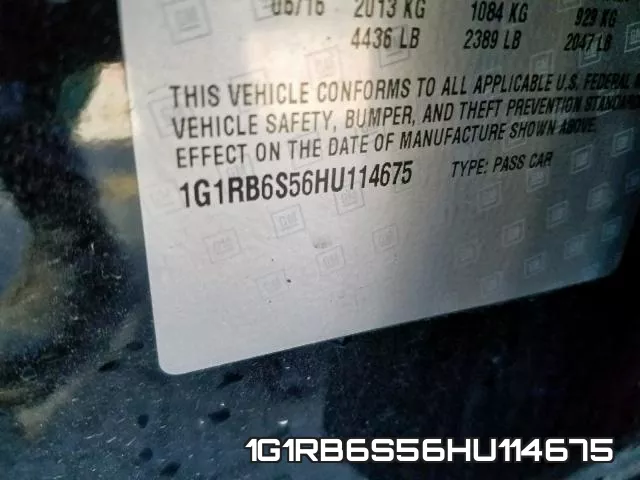 1G1RB6S56HU114675 фото 2