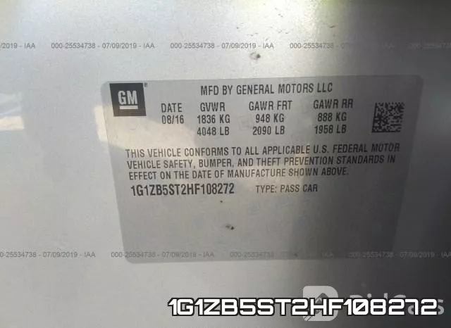 1G1ZB5ST2HF108272 фото 10
