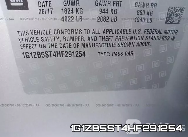 1G1ZB5ST4HF291254 фото 10