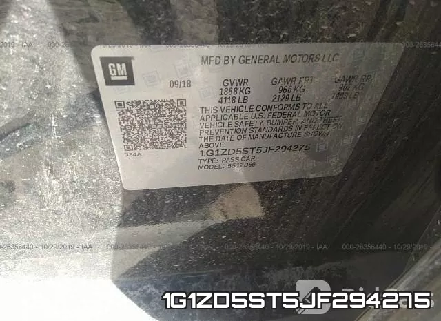 1G1ZD5ST5JF294275 фото 10