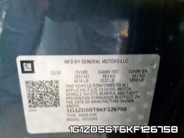 1G1ZD5ST6KF126758 фото 2