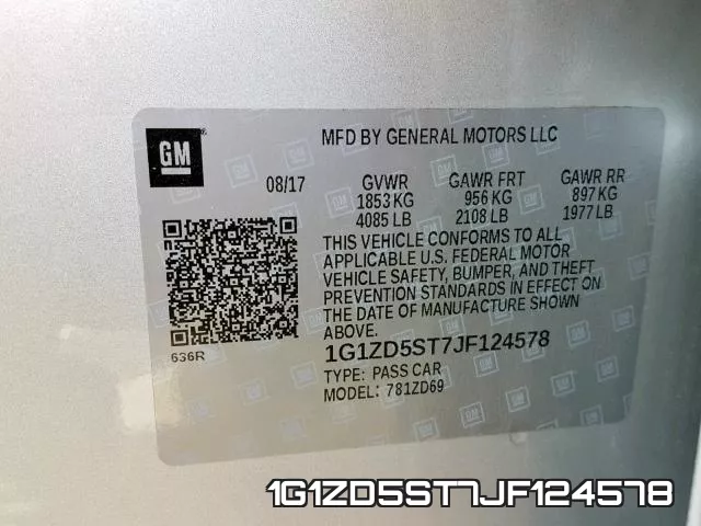1G1ZD5ST7JF124578 фото 2