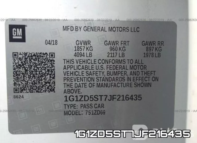 1G1ZD5ST7JF216435 фото 10