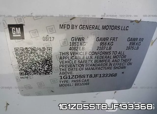 1G1ZD5ST8JF133368 фото 10