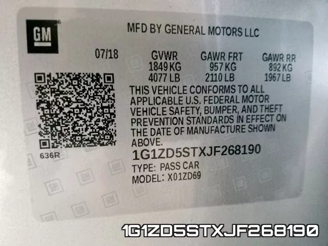 1G1ZD5STXJF268190 фото 2