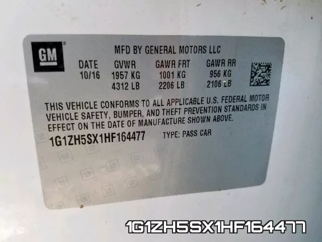 1G1ZH5SX1HF164477 фото 2