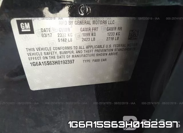 1G6A15S63H0192397 фото 10