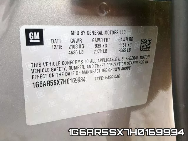 1G6AR5SX7H0169934 фото 2