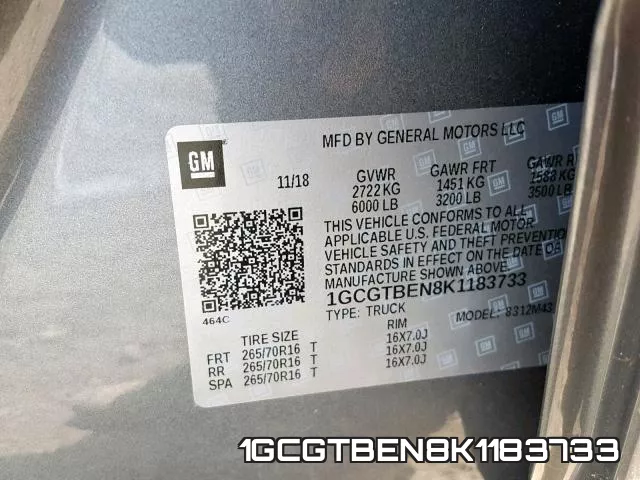1GCGTBEN8K1183733 фото 2