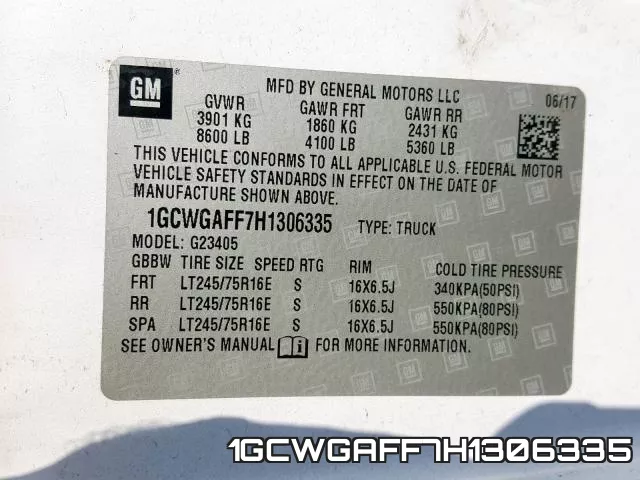1GCWGAFF7H1306335 фото 2