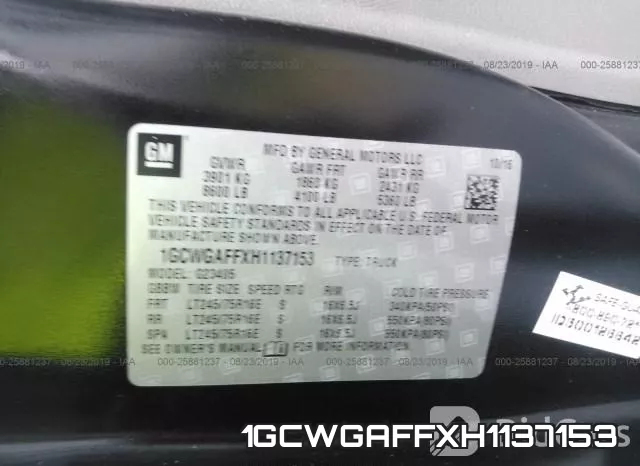 1GCWGAFFXH1137153 фото 10