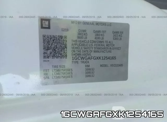 1GCWGAFGXK1254165 фото 10