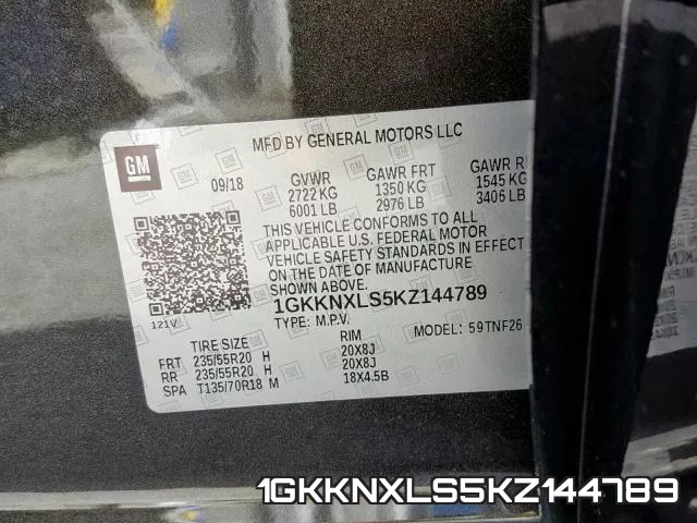 1GKKNXLS5KZ144789 фото 2