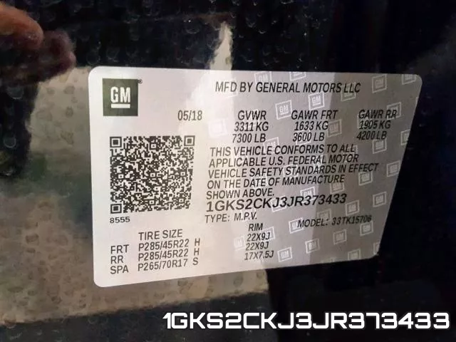 1GKS2CKJ3JR373433 фото 2