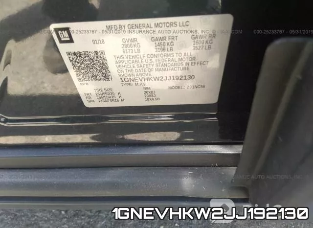 1GNEVHKW2JJ192130 фото 10