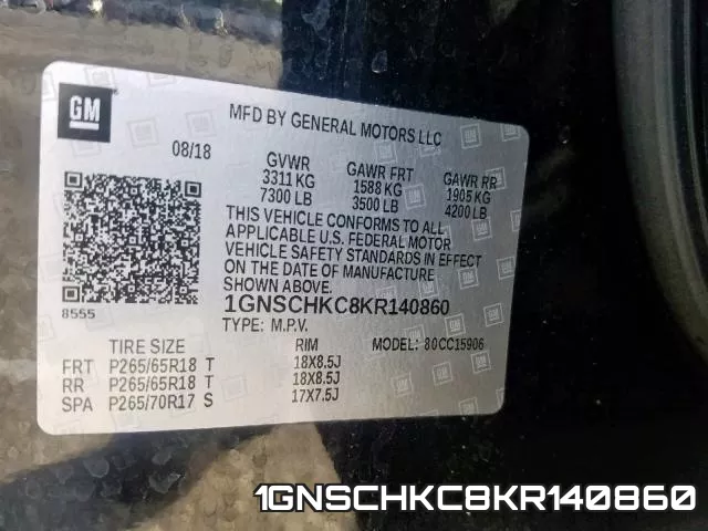1GNSCHKC8KR140860 фото 2