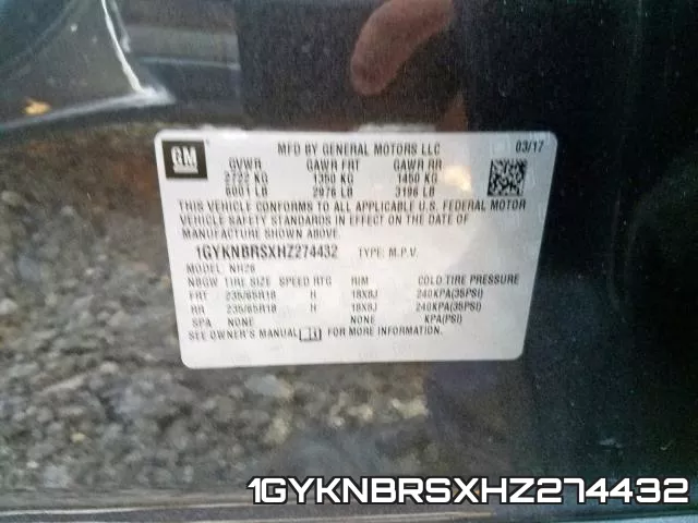 1GYKNBRSXHZ274432 фото 2