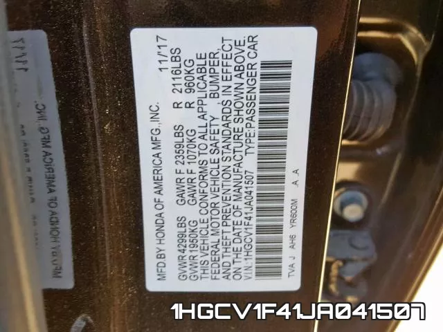 1HGCV1F41JA041507 фото 2