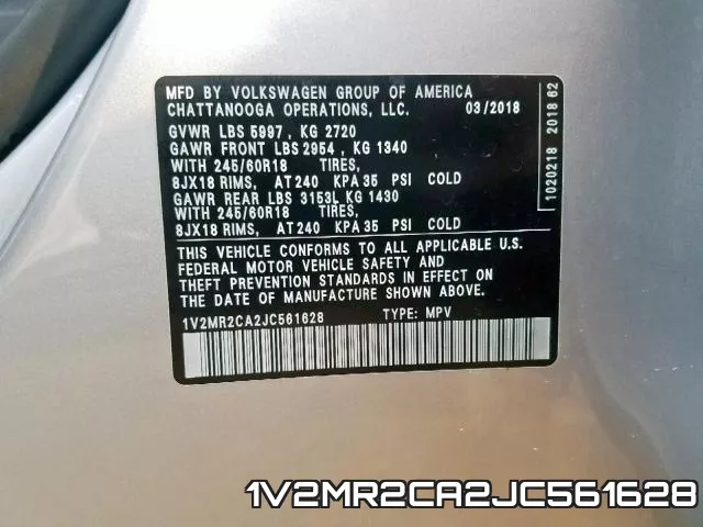 1V2MR2CA2JC561628 фото 2