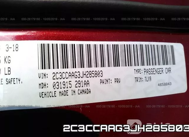 2C3CCAAG3JH285803 фото 10