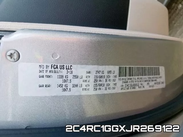 2C4RC1GGXJR269122 фото 2