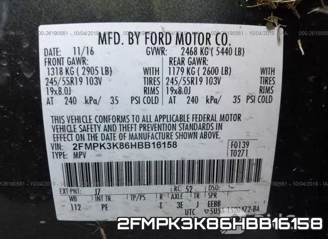 2FMPK3K86HBB16158 фото 10