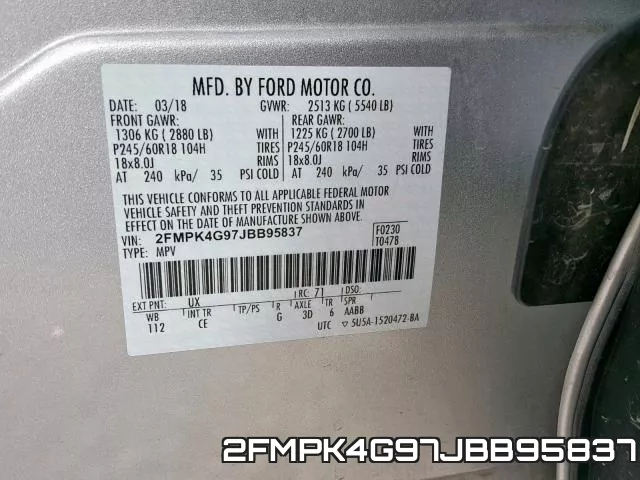 2FMPK4G97JBB95837 фото 2