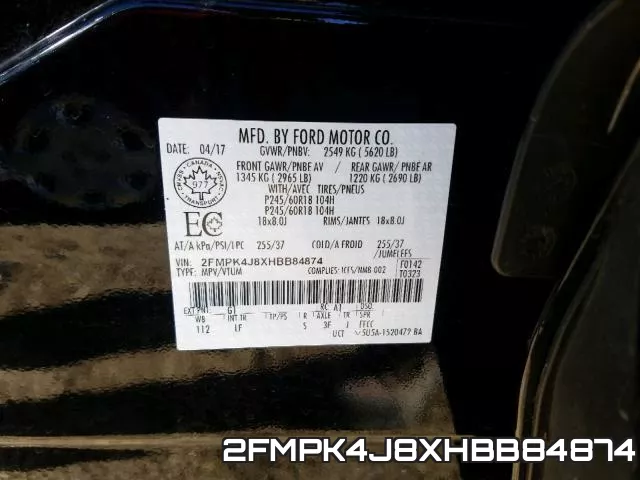 2FMPK4J8XHBB84874 фото 2