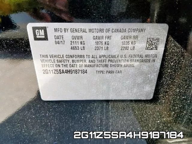 2G11Z5SA4H9187184 фото 2