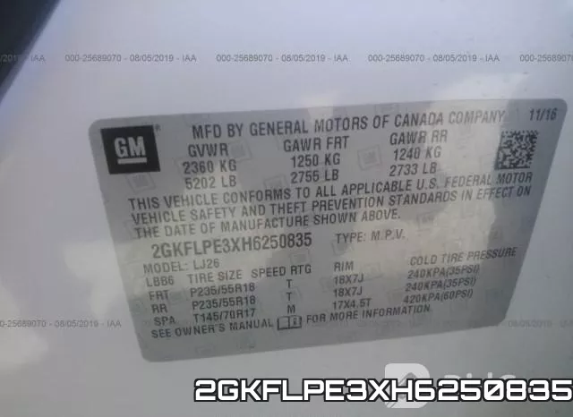 2GKFLPE3XH6250835 фото 10