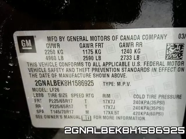 2GNALBEK8H1586925 фото 2