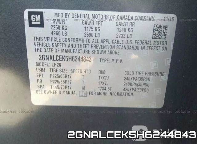 2GNALCEK5H6244843 фото 10