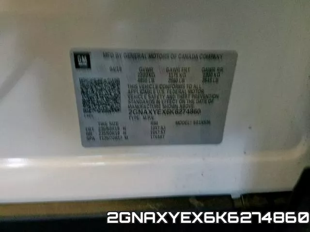 2GNAXYEX6K6274860 фото 2