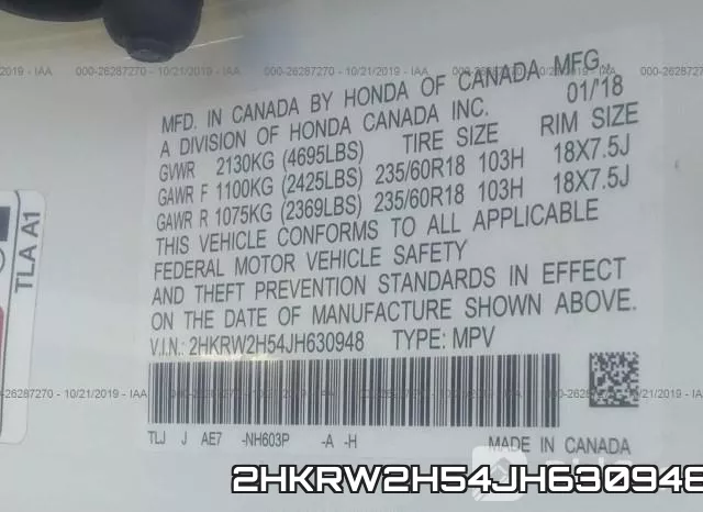 2HKRW2H54JH630948 фото 9