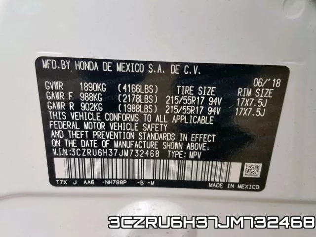 3CZRU6H37JM732468 фото 2