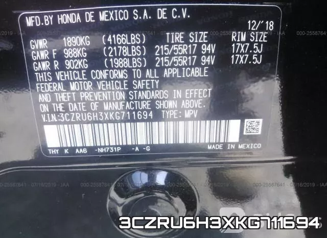 3CZRU6H3XKG711694 фото 10
