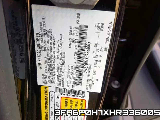 3FA6P0H7XHR336005 фото 2