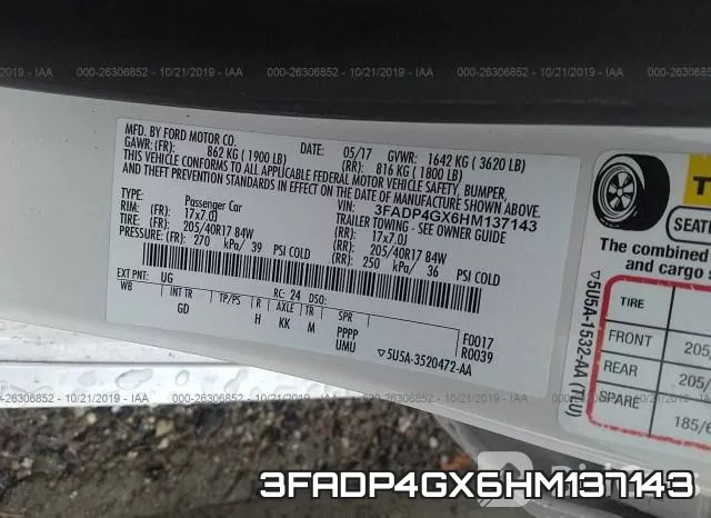 3FADP4GX6HM137143 фото 10