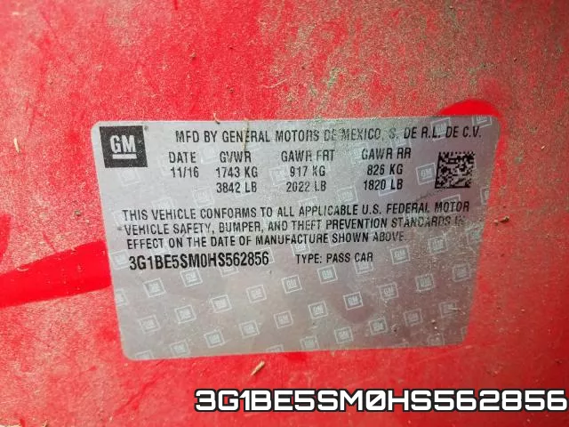 3G1BE5SM0HS562856 фото 2