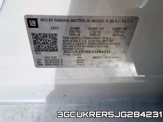3GCUKRER5JG284231 фото 2