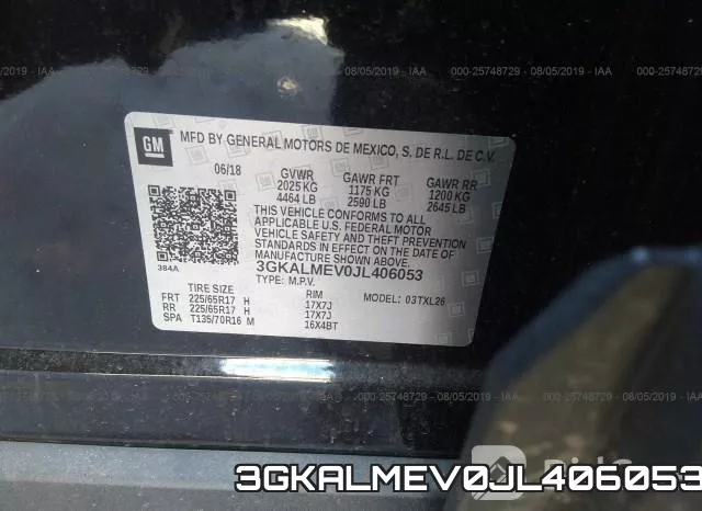 3GKALMEV0JL406053 фото 10