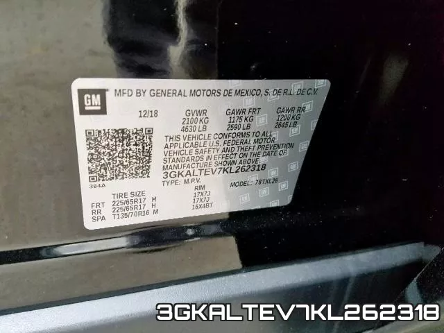 3GKALTEV7KL262318 фото 2
