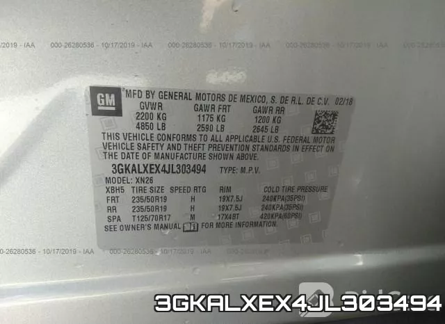 3GKALXEX4JL303494 фото 10