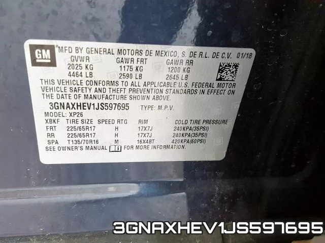 3GNAXHEV1JS597695 фото 2