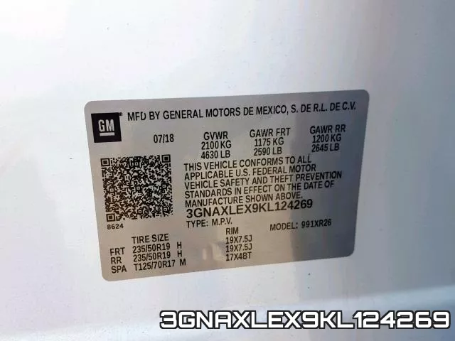 3GNAXLEX9KL124269 фото 2