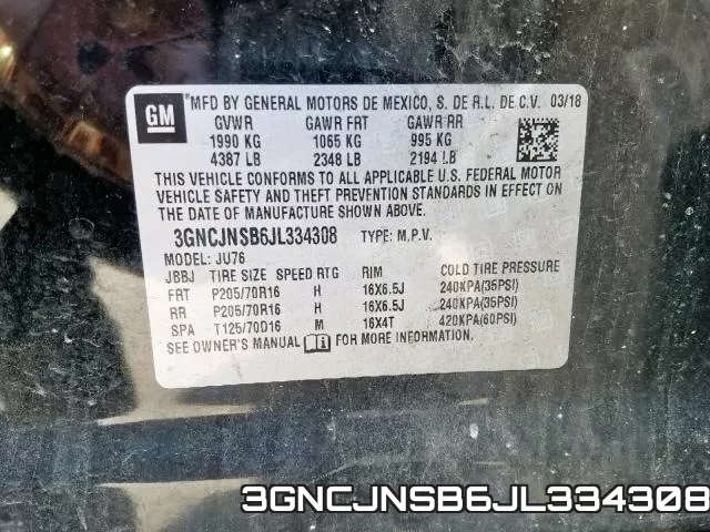 3GNCJNSB6JL334308 фото 2