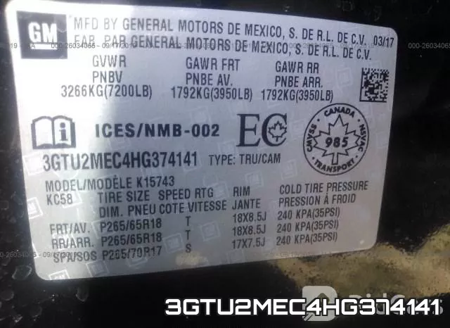 3GTU2MEC4HG374141 фото 10
