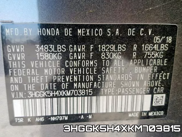 3HGGK5H4XKM703815 фото 2