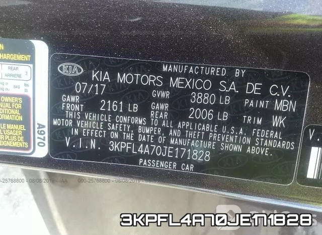 3KPFL4A70JE171828 фото 10