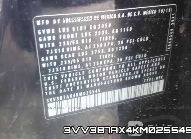 3VV3B7AX4KM025545 фото 10